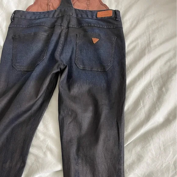 RARE Guess 1981 Dungaree Denim Overalls Colorblock possibly Vintage - Picture 6 of 9